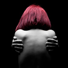 Aktfotografie - Frau mit roten Haaren - Schwarz-Weiss mit ColorKey-Effekt